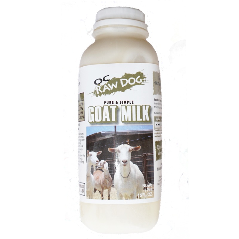 OC Raw Frozen Goat Milk for Dogs & Cats 16oz