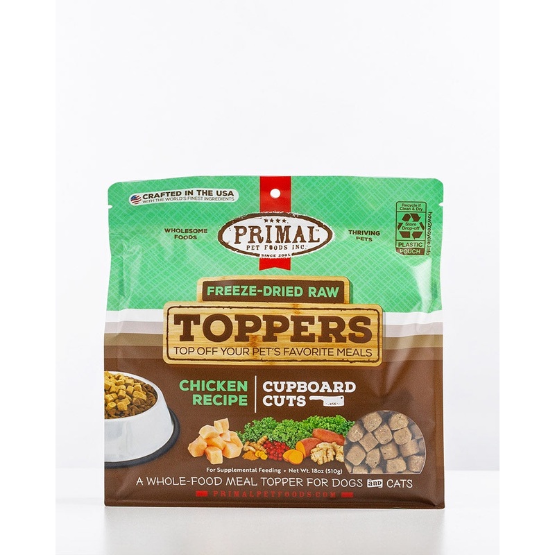 Primal Cupboard Cuts Freeze-Dried Raw Toppers - Chicken Recipe 18oz
