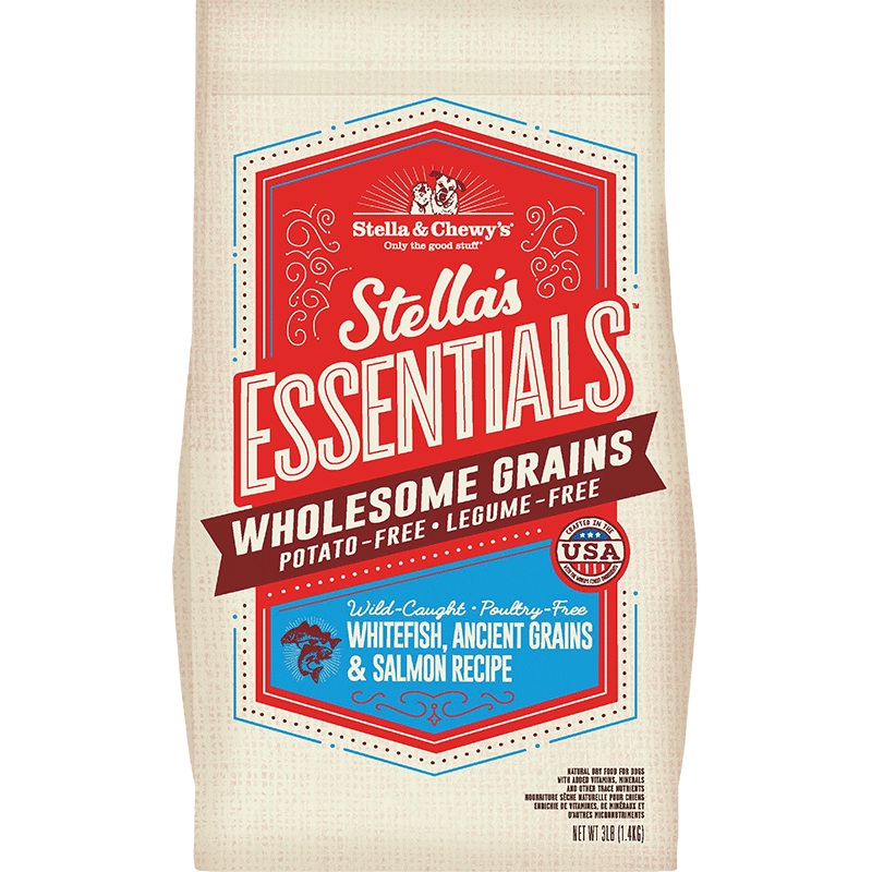 Stella & Chewy's Essentials Whitefish, Salmon & Ancient Grains Dog Food 3lb