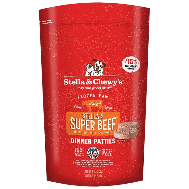 Stella & Chewy's Frozen Beef Dinner Patties for Dogs 6lb