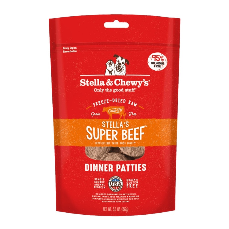 Stella & Chewys Freeze-Dried Beef Dinner Patties for Dogs 14oz