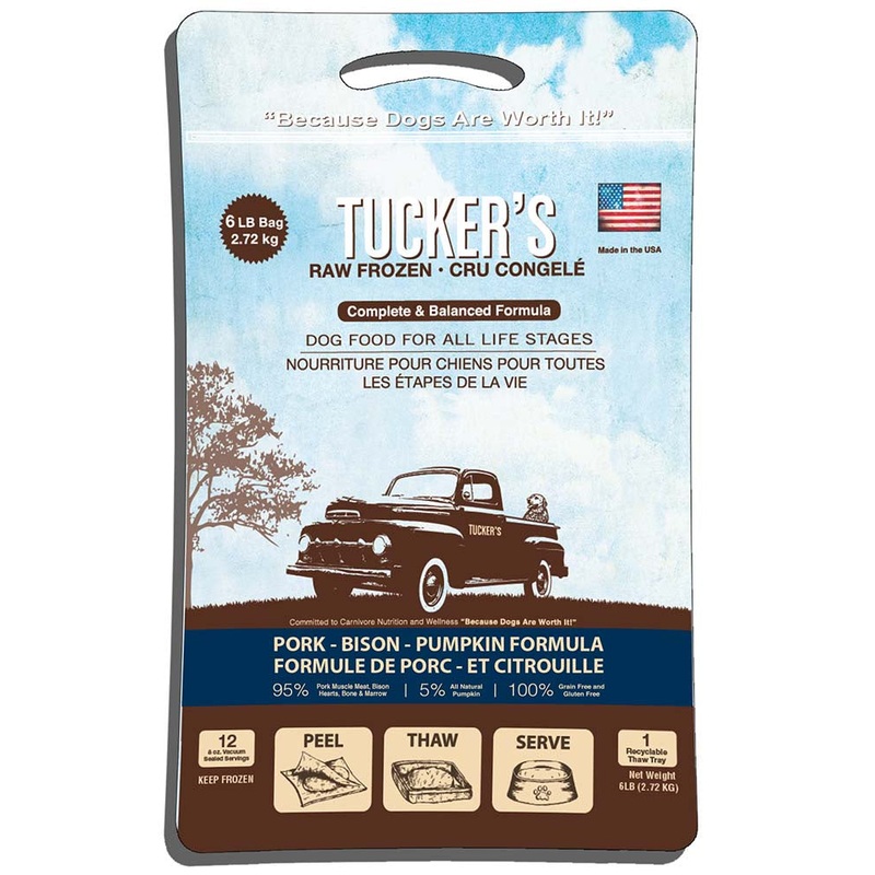 Tucker's Raw/Frozen Pork, Bison & Pumpkin Patties 3lb