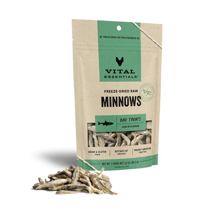 Vital Essentials Freeze-Dried Treats Minnows Dog Treats 1oz
