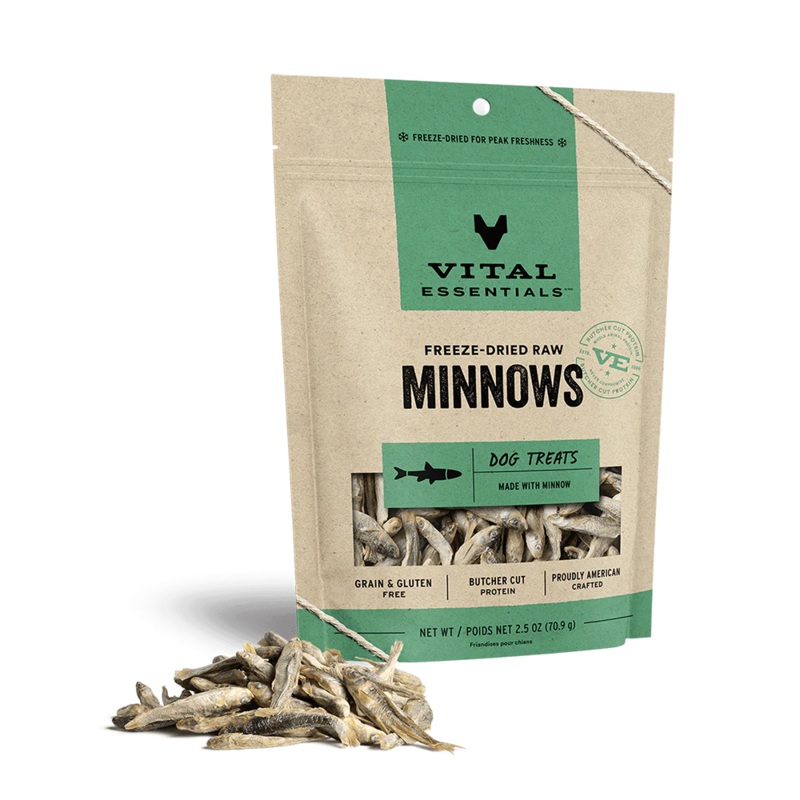 Vital Essentials Freeze-Dried Treats Minnows Dog Treats 2.5oz