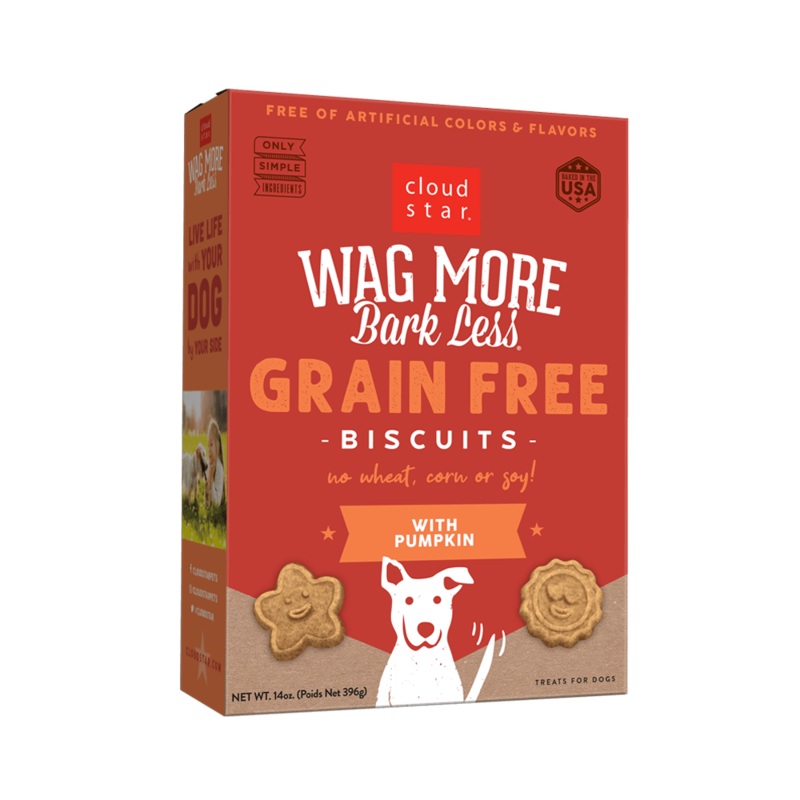 Wag More Bark Less Grain-Free Dog Biscuits: Pumpkin 14oz