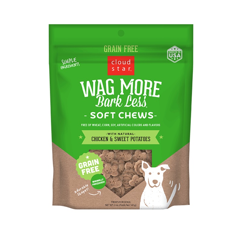 Wag More Bark Less Soft & Chewy Dog Treats: Chicken & Sweet Potato 5oz