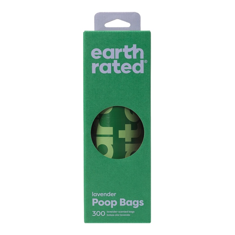 Earth Rated Lavender Poop Bags - 1 Roll, 300 Bags