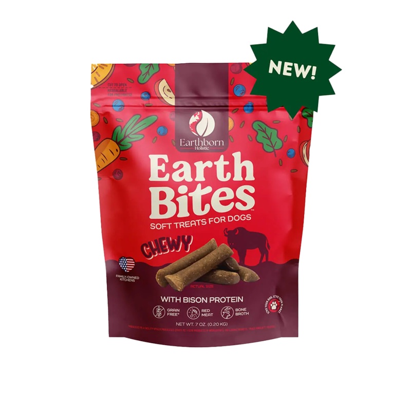 Earthborn Holistic EarthBites Chewy Grain-Free Dog Treats - Bison 7oz