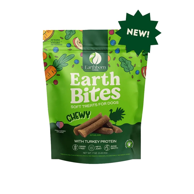 Earthborn Holistic EarthBites Chewy Grain-Free Dog Treats - Turkey 7oz