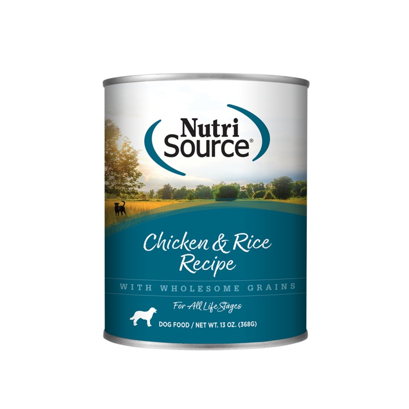 NutriSource Chicken & Rice Wet Dog Food 13oz