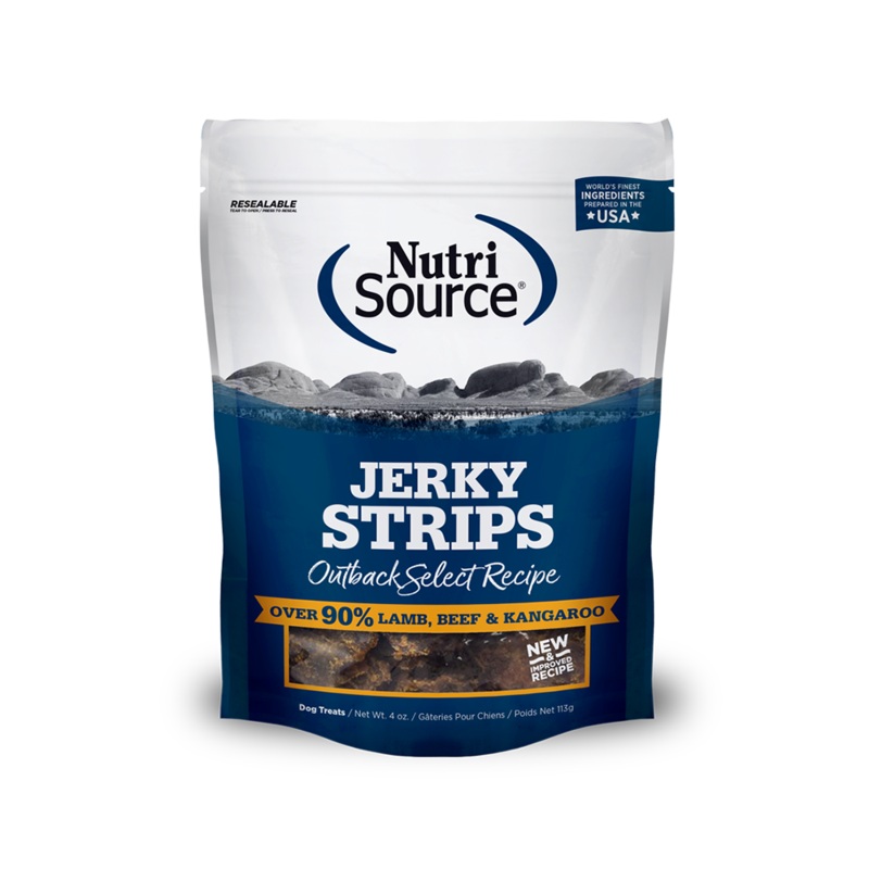 NutriSource Jerky Strips - Outback Select Dog Treats 4oz