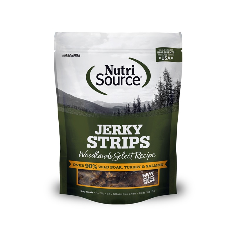 NutriSource Jerky Strips - Woodlands Select Dog Treats 4oz