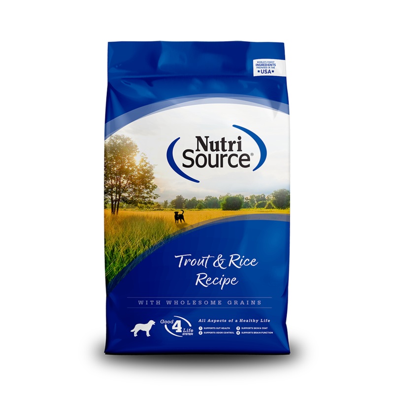 NutriSource Trout & Rice Dry Dog Food 26lb