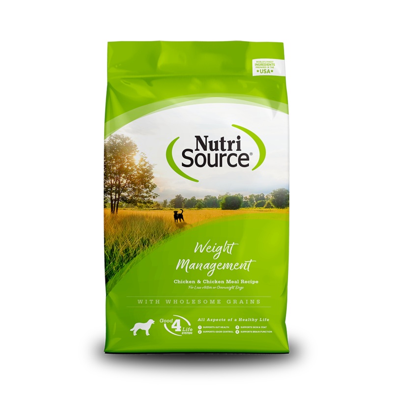 NutriSource Weight Management Chicken Dry Dog Food 26lb