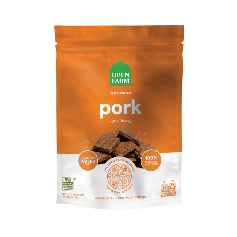 Open Farm Dehydrated Pork Dog Treats 4.5oz