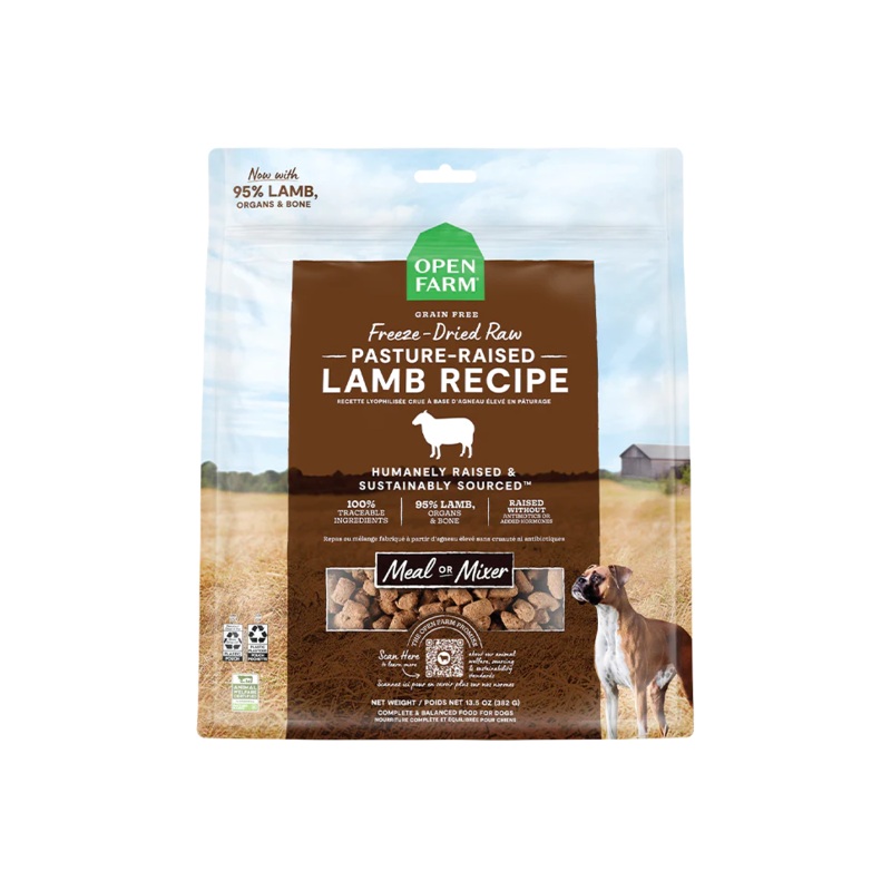 Open Farm Freeze-Dried Raw Pasture-Raised Lamb Dog Food 13.5oz