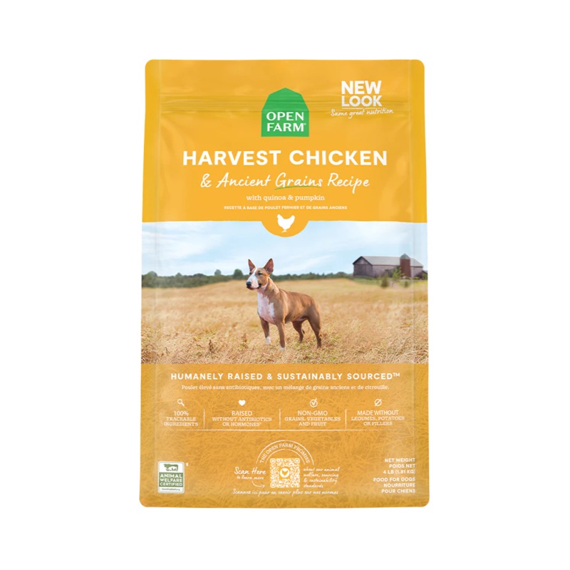 Open Farm Harvest Chicken & Ancient Grains Dry Dog Food 4lb