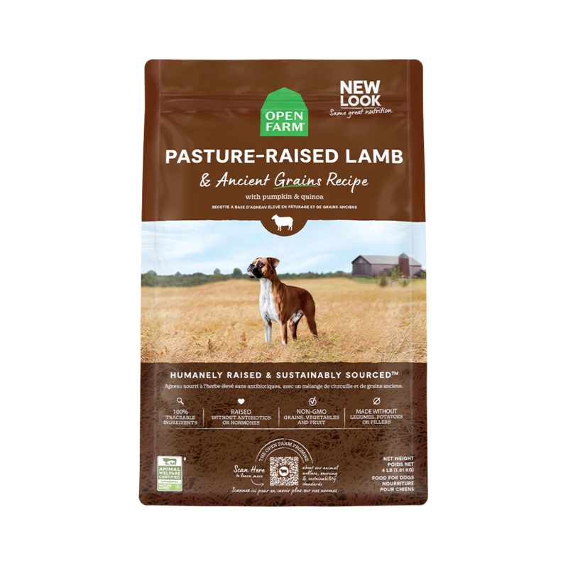 Open Farm Pasture-Raised Lamb & Ancient Grains Dry Dog Food 22lb