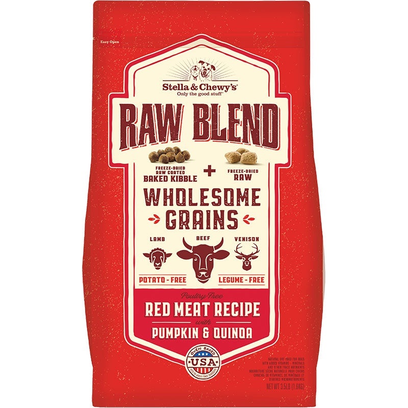 Stella & Chewy's Raw Blend Red Meat & Wholesome Grains Dog Food 22lb