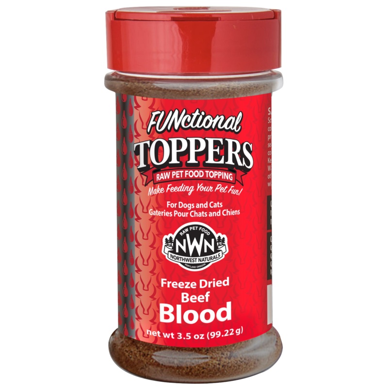 Northwest Naturals FUNctional Freeze-Dried Toppers Beef Blood 3.5oz