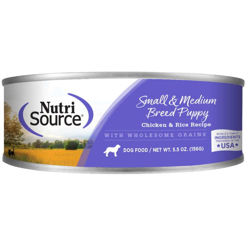 NutriSource Sm/Med Puppy Chicken & Rice Wet Dog Food 5.5oz