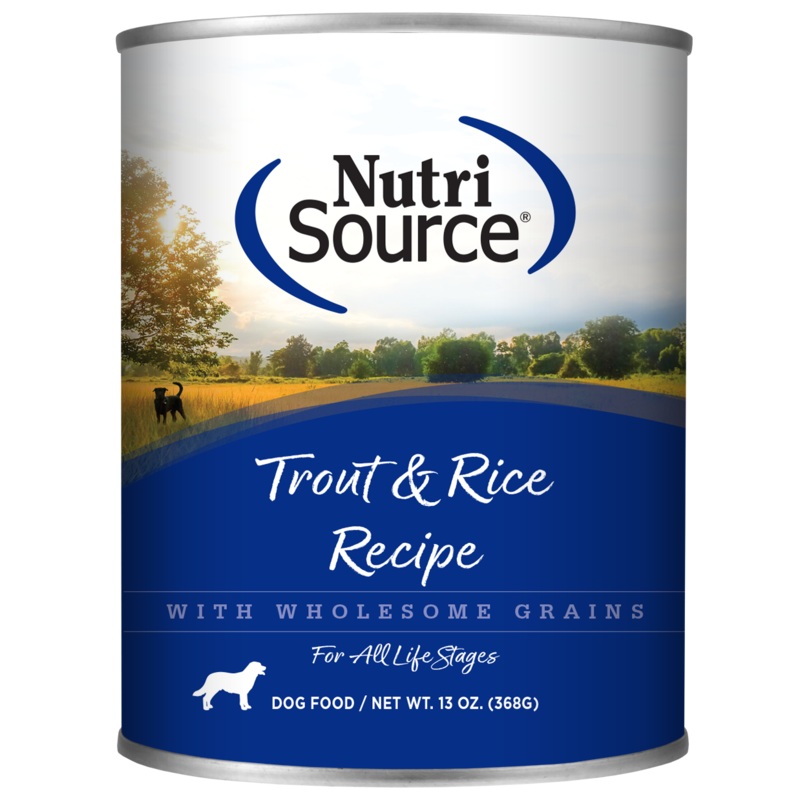NutriSource Trout & Rice Wet Dog Food 13oz