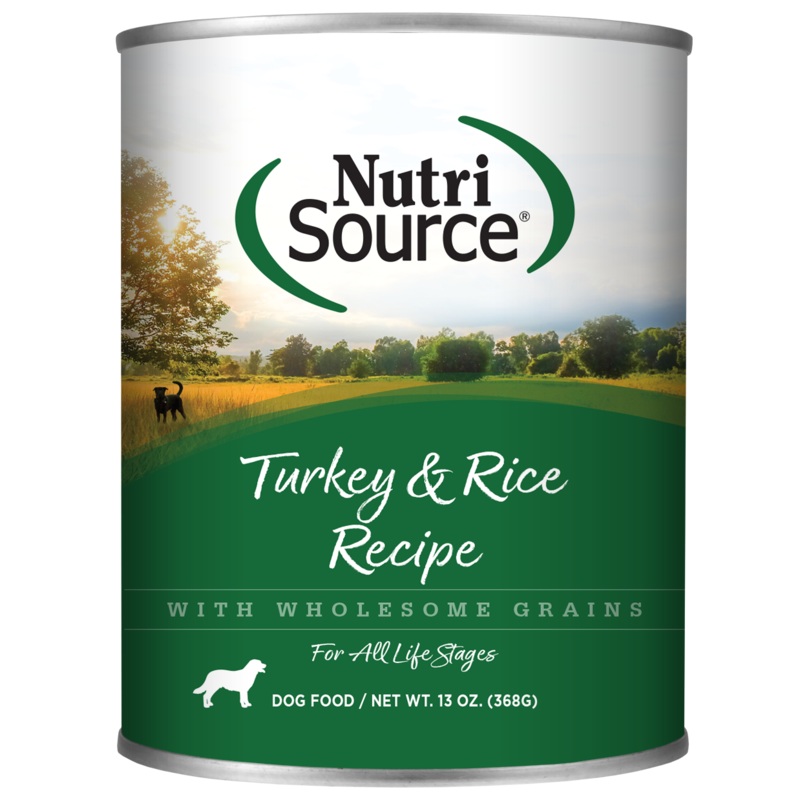 NutriSource Turkey & Rice Wet Dog Food 13oz