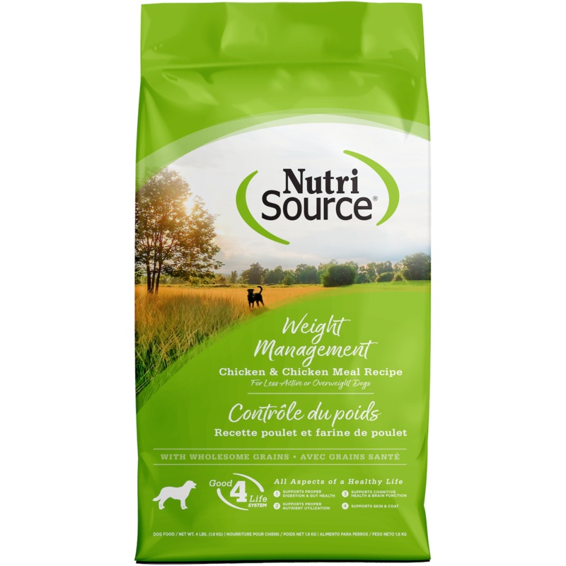 NutriSource Weight Management Chicken Dry Dog Food 4lb