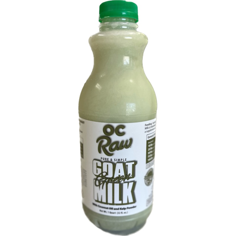 OC Raw Frozen Goat Milk Coconut Oil & Kelp 32oz - Green