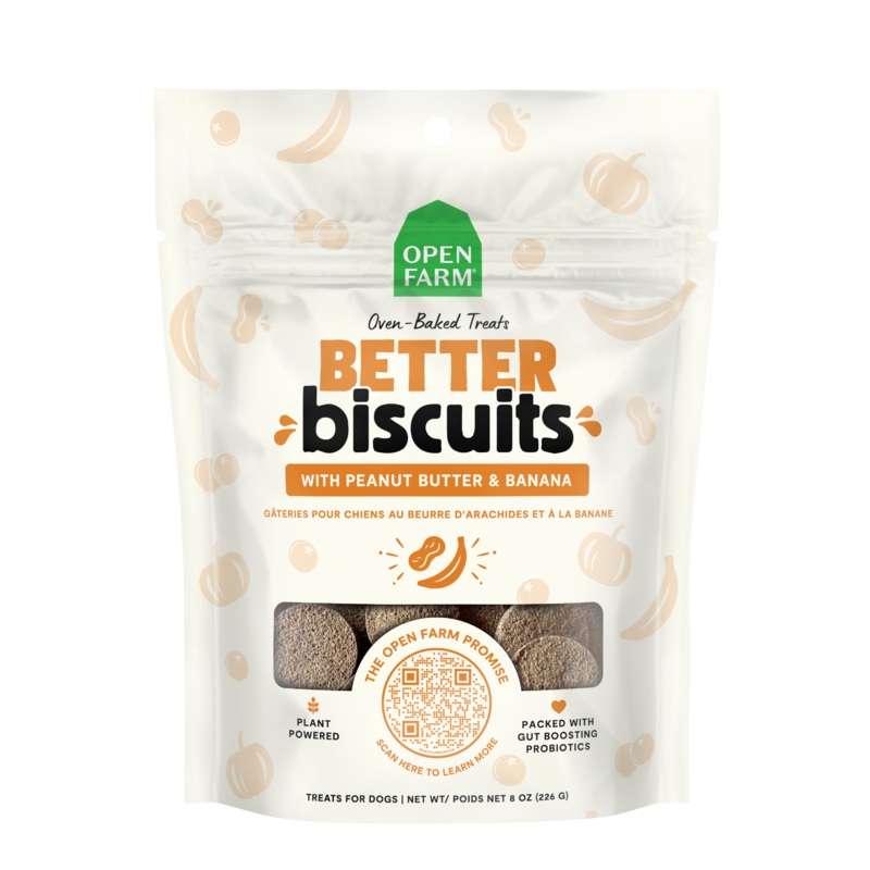 Open Farm Better Biscuits With Peanut Butter & Banana Recipe 8oz