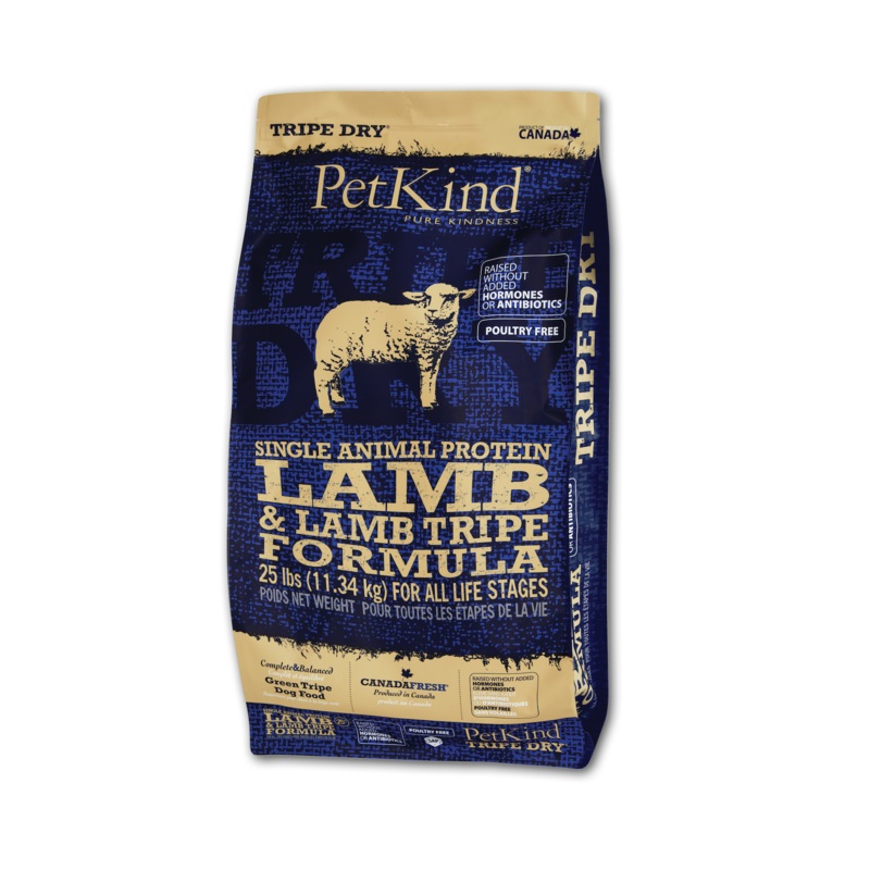 PetKind Tripe Dry Single Protein Lamb Small Bites 25lb