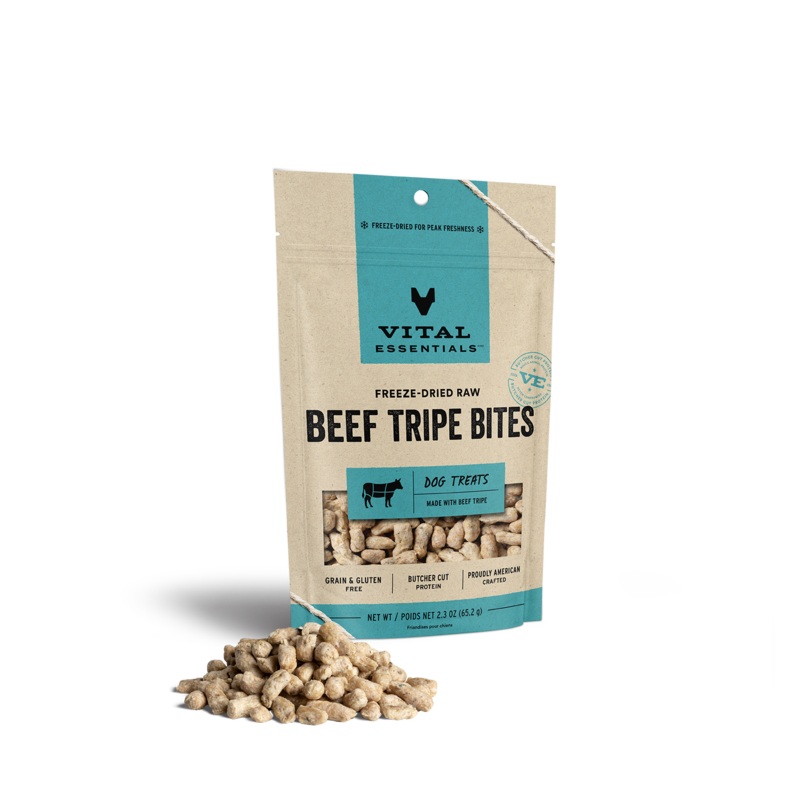 Vital Essentials Freeze Dried Beef Tripe Dog Treats 2.3oz