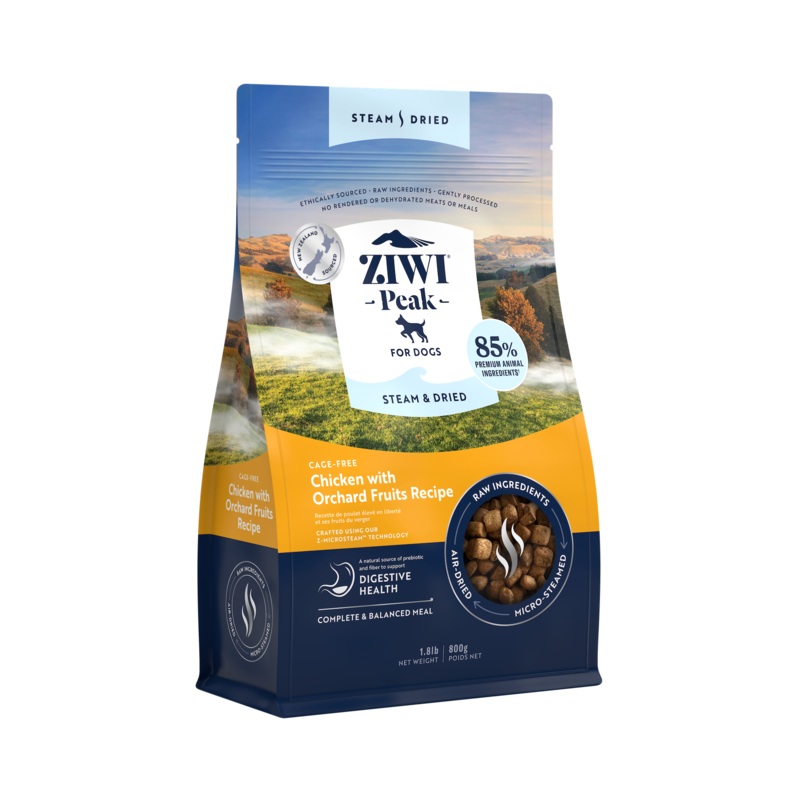 ZIWI Peak Steam-Dried Chicken with Orchard Fruits Dog Food 1.8lb