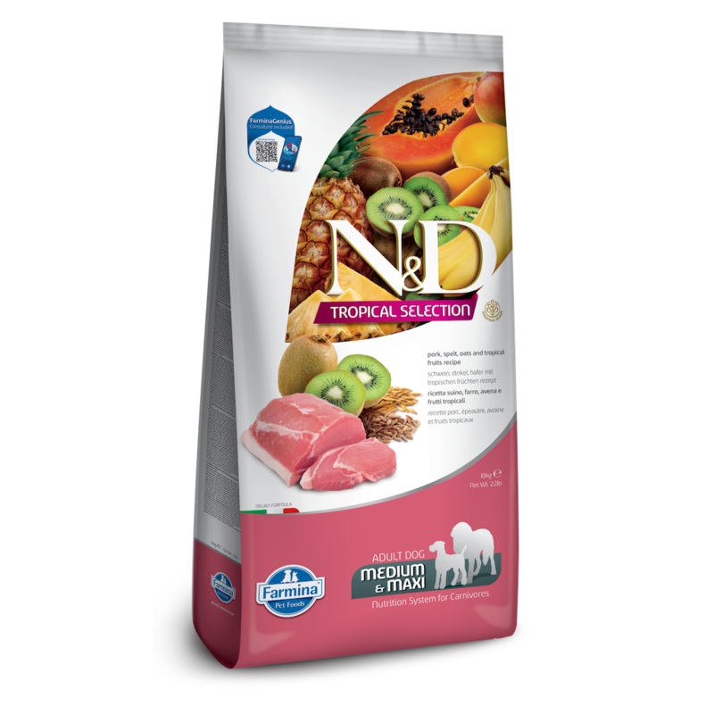 Farmina N&D Tropical Selection Pork & Oats Medium & Maxi Adult Dry Dog Food 22lb