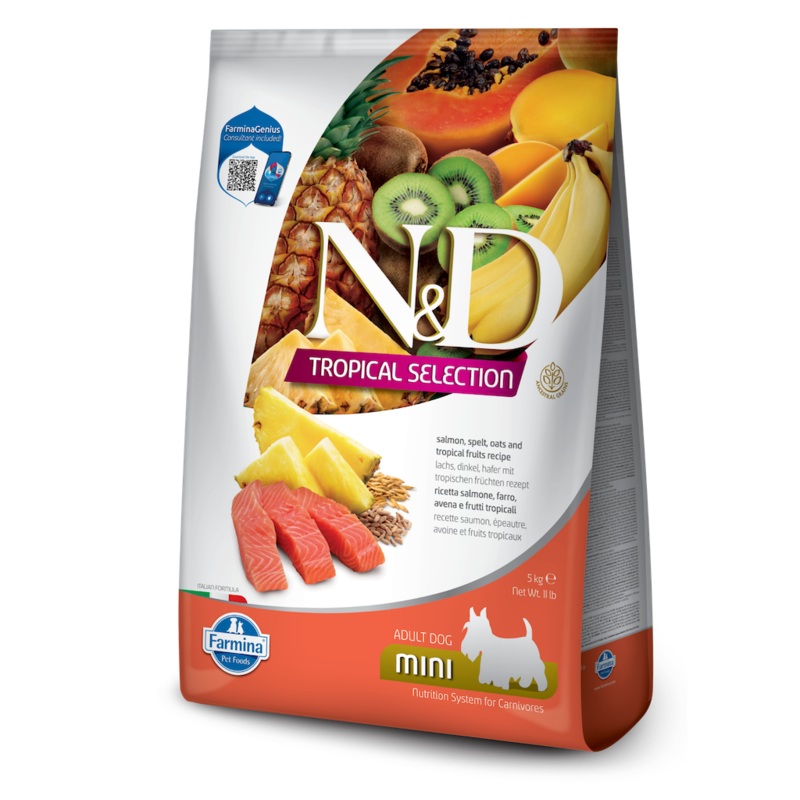 Farmina N&D Tropical Selection Salmon & Oats Mini Adult Dry Dog Food 11lb