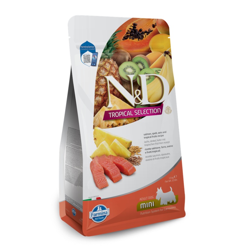Farmina N&D Tropical Selection Salmon & Oats Mini Adult Dry Dog Food 3.3lb