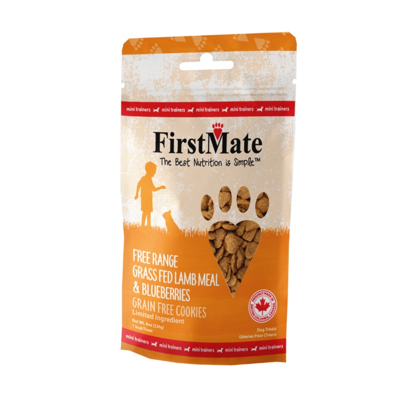 FirstMate Free Range Grass Fed Lamb & Blueberries Mini Trainer Treats 8oz