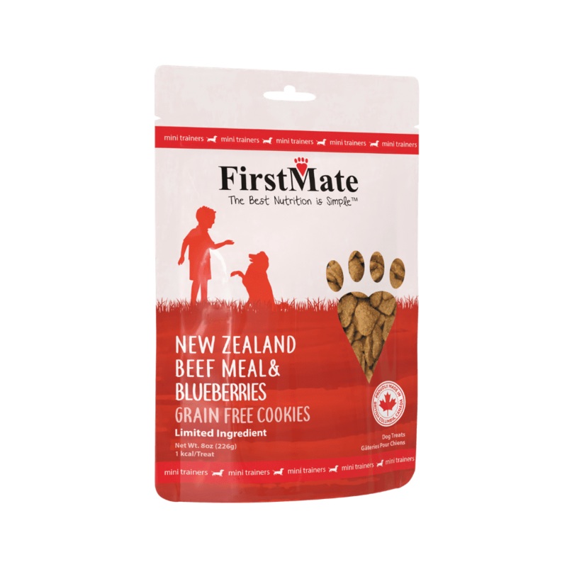 FirstMate New Zealand Beef & Blueberries Mini Trainer Treats 8oz