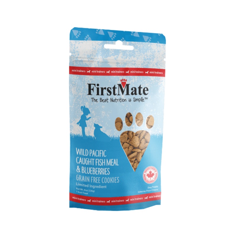 FirstMate Wild Pacific Caught Fish & Blueberries Mini Treats 8oz