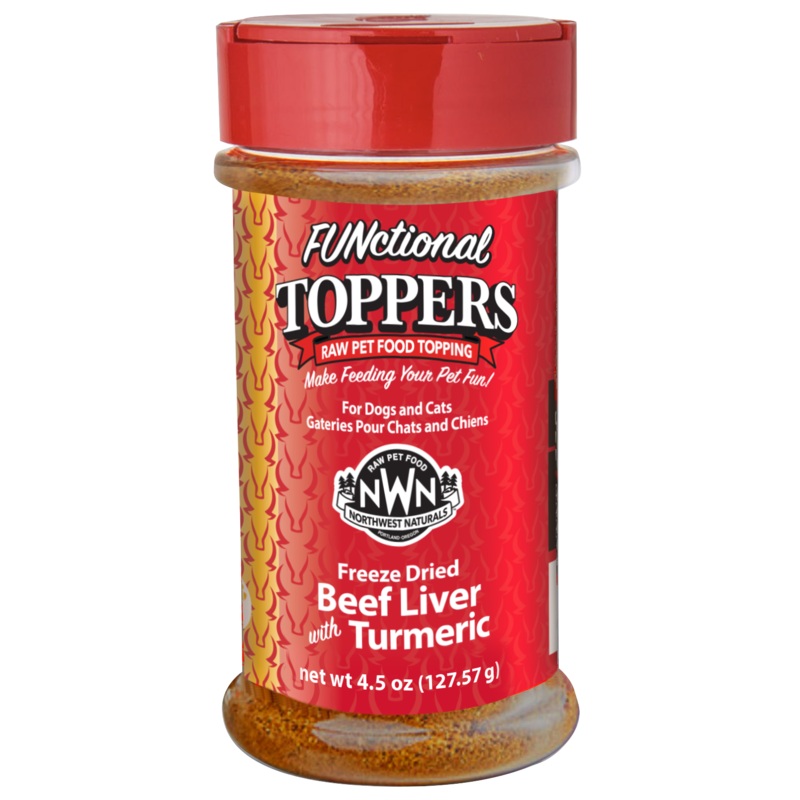 Northwest Naturals FUNctional Freeze-Dried Toppers Beef Liver with Tumeric 4.5oz