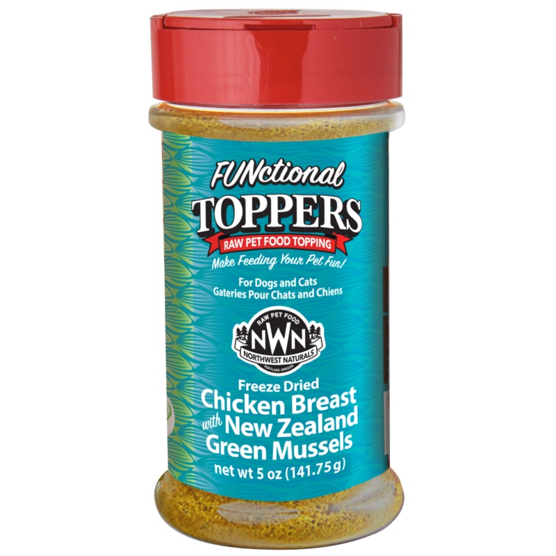 Northwest Naturals FUNctional Freeze-Dried Toppers Chicken Breast & New Zealand Green Mussel 5oz