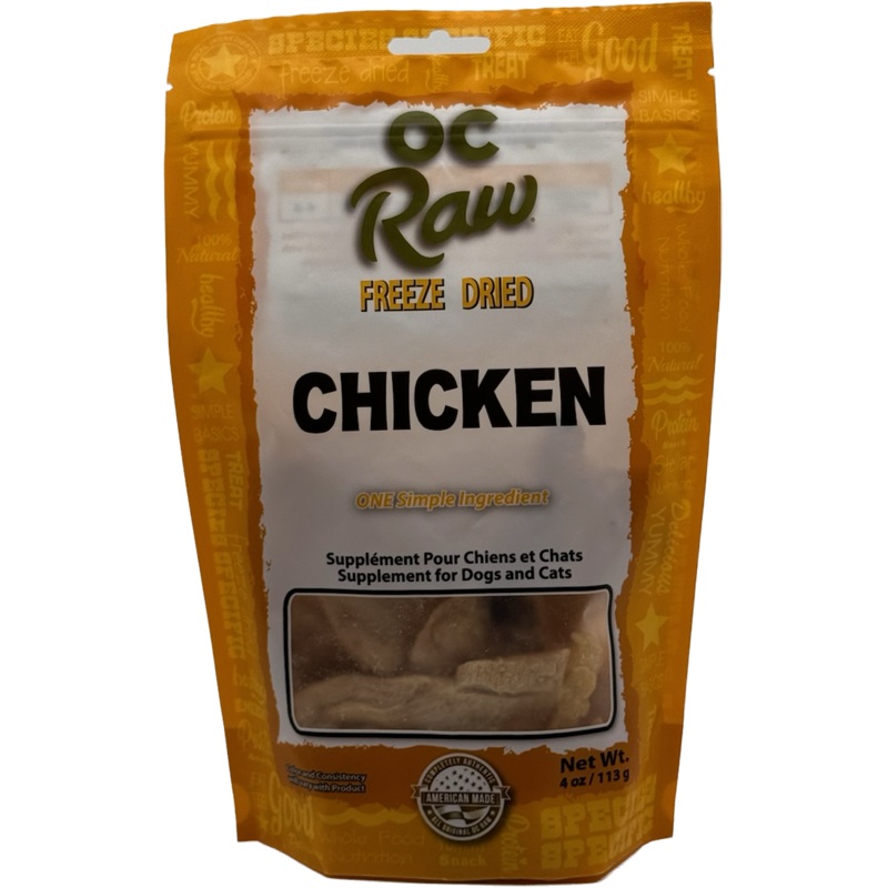 OC Raw Freeze-Dried Chicken Dog & Cat Treats 4oz