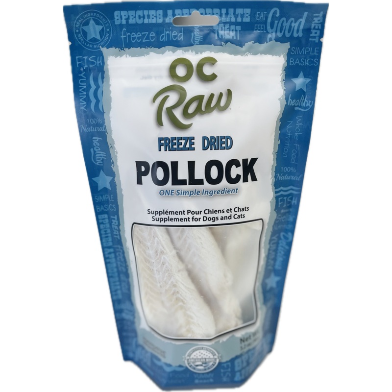 OC Raw Freeze-Dried Pollock Dog & Cat Treats 3.2oz