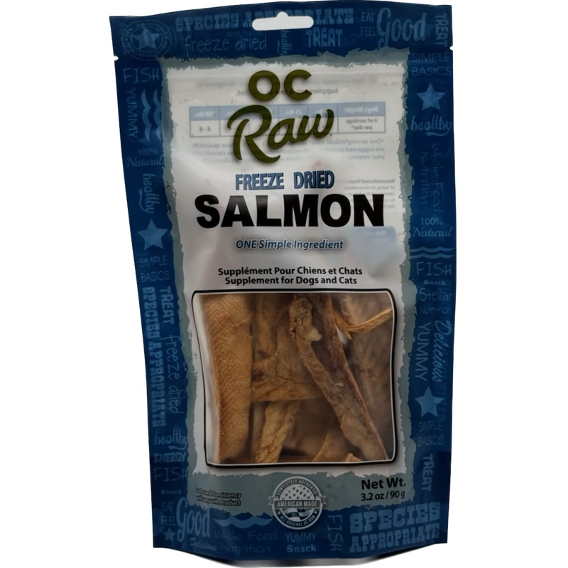OC Raw Freeze-Dried Salmon Dog & Cat Treats 3.2oz