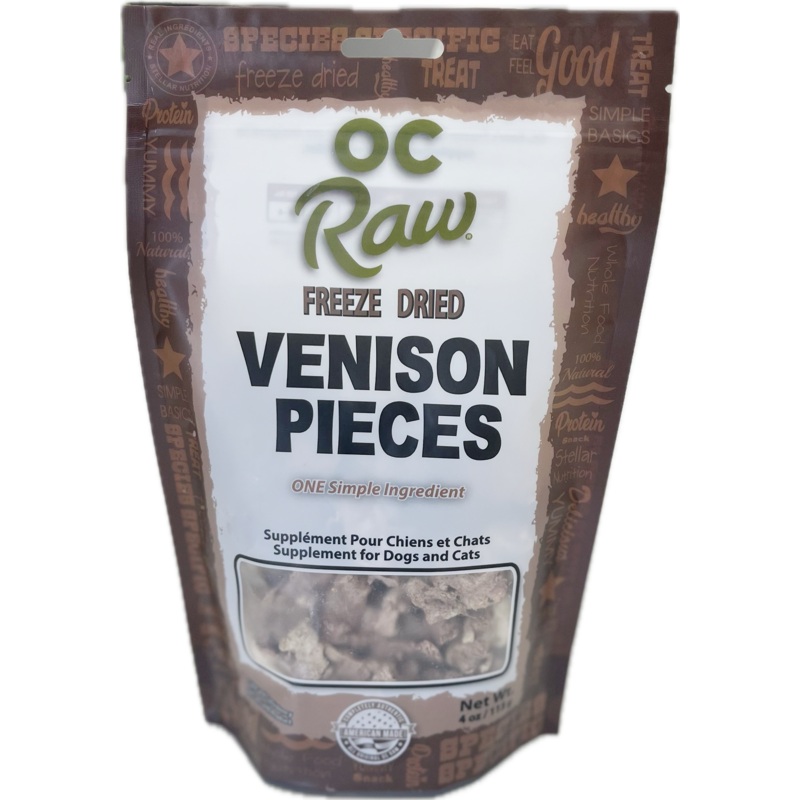 OC Raw Freeze-Dried Venison Dog & Cat Treats 4oz