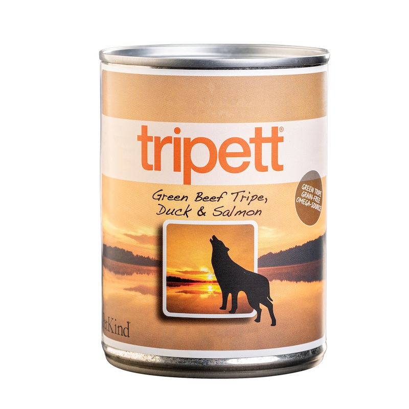 Tripett Wet Dog Food Green Beef Tripe, Duck & Salmon 12oz