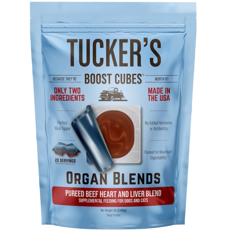 Tucker's Raw/Frozen Beef Heart & Liver Boost Cube 1lb