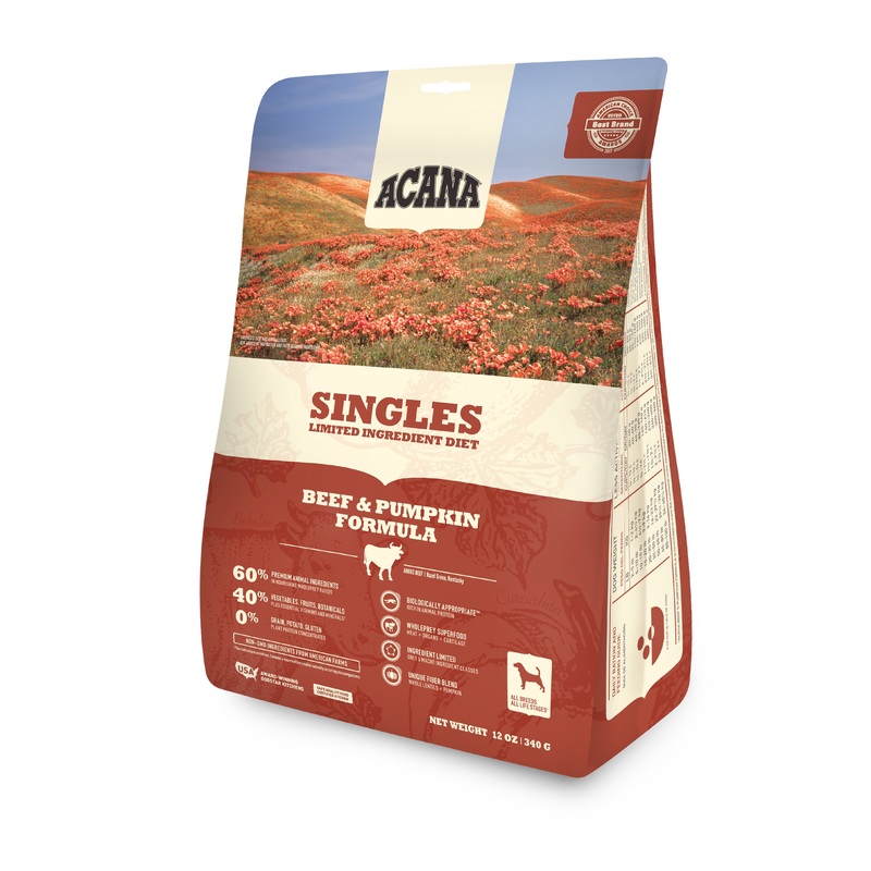 Acana Singles - Beef & Pumpkin Dry Dog Food 4.5lb
