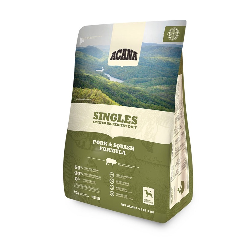 Acana Singles - Pork & Squash Dry Dog Food 4.5lb