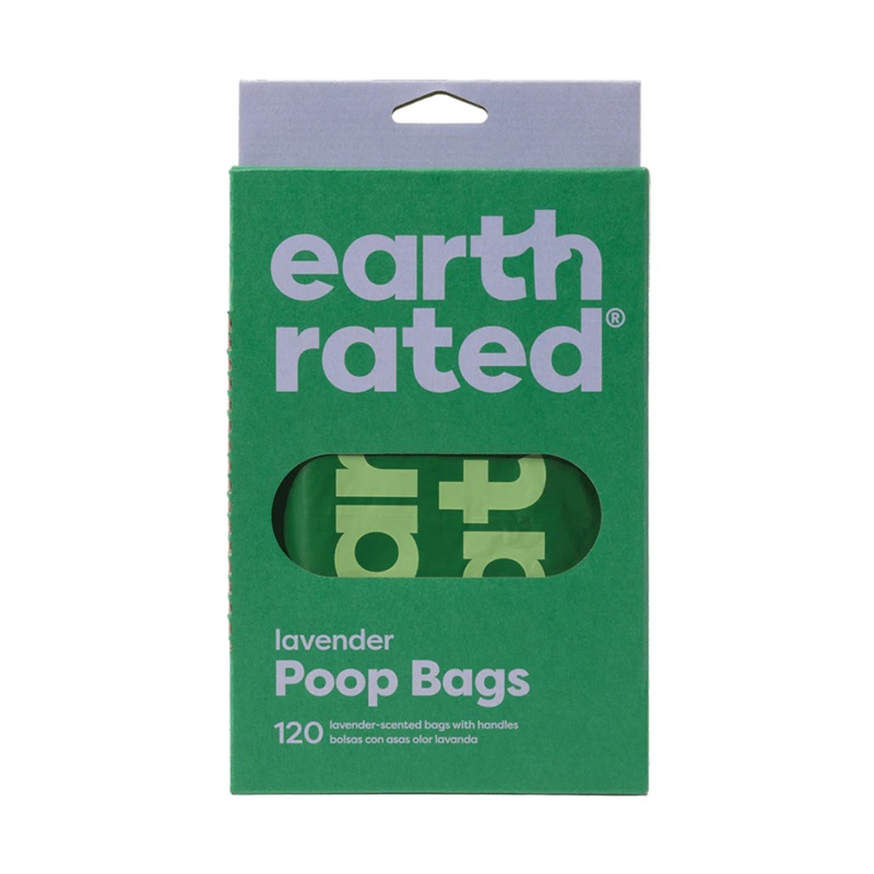 Earth Rated Easy-Tie Handle Poop Bags - Lavender Scented 120 Bags